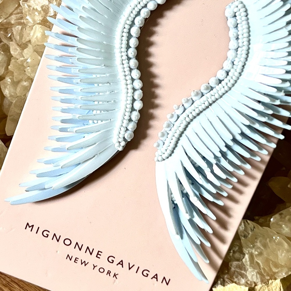 🌺🎉HP🎉🌺 NWT Mignonne Gavigan Madeline Blue Multi Statement Earrings - Picture 7 of 15